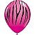Balão Qualatex 11" - Redondo Cereja Intenso - Listras De Zebra - 50 Un - Imagem 1