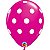 Balão Qualatex 11" - Redondo Cereja Intenso - Pontos Polka Grandes - 50 Un - Imagem 1