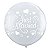 Balão Qualatex 3" - Transparente - Just Married-Flores A-R - 2 Un - Imagem 1