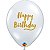 Balão Qualatex 11" - Transparente - Happy Birthday-Escrita A Tinta - 50 Un - Imagem 1
