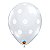 Balão Qualatex 5" - Transparente - Pontos Polka Grandes - 100 Un - Imagem 1