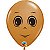 Balão Qualatex 5" - Redondo Marrom Mocha - Rosto Masculino - 100 Un - Imagem 1