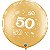 Balão Qualatex 30" - Redondo Ouro - 50 - 2 Un - Imagem 1