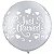 Balão Qualatex 30" - Redondo Prata - Just Married-Corações - 2 Un - Imagem 1