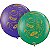 Balão Qualatex 3" - Redondo Roxo E Esmeralda - Festa De Carnaval A-R - 2 Un - Imagem 1
