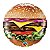 Balão Qualatex 09" - Redondo Solto - Cheeseburger - 1 Un - Imagem 1