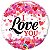 Balão Qualatex 09" - Redondo Solto - I Love You-Confete De Corações - 1 Un - Imagem 1