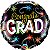 Balão Qualatex 09" - Redondo Solto - Congrats Grad-Estrelas - 1 Un - Imagem 1