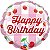 Balão Qualatex 04" - Redondo Solto - Happy Birthday-Cerejas - 1 Un - Imagem 1