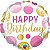 Balão Qualatex 04" - Redondo Solto - Birthday-Poás Rosas E Dourados - 1 Un - Imagem 1