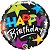 Balão Qualatex 09" - Redondo Solto - Birthday-Estrelas Brilhantes - 1 Un - Imagem 1
