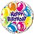 Balão Qualatex 09" - Redondo Solto - Birthday-Balões Brilhantes - 1 Un - Imagem 1