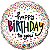 Balão Qualatex 09" - Redondo Solto - Happy Birthday To You-Pontos - 1 Un - Imagem 1