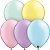 Balão Qualatex 11" - Redondo Sortido Pastéis Perolado - Liso Látex - 100 Un - Imagem 1