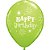 Balão Qualatex 11" - Redondo Verde Lima - Happy Birthday-Brilho - 50 Un - Imagem 1