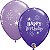 Balão Qualatex 11" - Redondo Violeta E Lilás - Happy Birthday-Brilho - 50 Un - Imagem 1