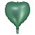Balão Cromado Coração com Canudo Verde Menta 18" - Silver Plastic - 1 Un - Imagem 1