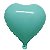 Balão Macaron Coração com Canudo Azul Tifani 18" - Silver Plastic - 1 Unidade - Imagem 1