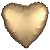 Balão Cromado Coração com Canudo Dourado 18" - Silver Plastic - 1 Un - Imagem 1