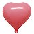 Balão Macaron Coração com Canudo Vermelho 18" - Silver Plastic - 1 Un - Imagem 1