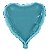 Balão Metalizado Coração com Canudo Azul Bebê 18" - Silver Plastic - 1 Unidade - Imagem 1