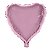 Balão Metalizado Coração com Canudo Rosa Bebê 18" - Silver Plastic - 1 Unidade - Imagem 1