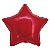 Balão Holográfico Estrela com Canudo Vermelho 18" - Silver Plastic - 1 Unidade - Imagem 1