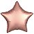 Balão Cromado Estrela Com Canudo Rose Gold 18" - Silver Plastic - 1 Unidade - Imagem 1