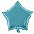 Balão Metalizado Estrela Com Canudo Azul Bebê 18" - Silver Plastic - 1 Unidade - Imagem 1