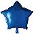 Balão Metalizado Estrela Com Canudo Azul 18" - Silver Plastic - 1 Unidade - Imagem 1