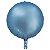 Balão Cromado Redondo com Canudo Azul Bebê 18" - Silver Plastic - 1 Unidade - Imagem 1