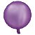 Balão Cromado Redondo com Canudo Lilás 18" - Silver Plastic - 1 Unidade - Imagem 1