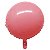 Balão Macaron Redondo com Canudo Vermelho 18" - Silver Plastic - 1 Unidade - Imagem 1