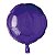 Balão Metalizado Redondo com Canudo Roxo 18" - Silver Plastic - 1 Unidade - Imagem 1