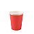 Copo de Papel 270ml Coração Vermelho Borda Dourada - 8 Un - Imagem 1