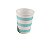 Copo de Papel 270ml Listrado Azul Bebê - 10 Un - Imagem 1