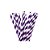 Canudo de Papel Listrado 19,5cm Roxo - 12 Un - Imagem 1