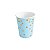 Copo de Papel 270ml Confetes Dourados Azul Bebê - 10 Unidade - Imagem 1