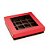 Caixa Para 16 Bombons Garbo Vermelho Fosco 17,5x17,5x3,5cm - 10 Un - Imagem 1