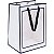 Sacola Retangular com Visor Liso G 35x25x18cm Branco - 10 Un - Imagem 1
