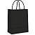Sacola de Papel Laminado Metal Preto Fosco M 26x19,5x9,5cm - 10 Un - Imagem 1