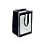 Sacola Retangular com Visor Liso Preto G 35x25x18cm - 10 Un - Imagem 1