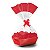 Kit Cesta Cristalino Vermelho G 32x24x11cm - 10 Un - Imagem 1