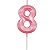 Vela Mini Design Rosa Candy Color Número 8 - 1 Un - Imagem 1