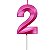 Vela Design Rosa Número 2 - 1 Un - Imagem 1