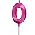 Vela Design Rosa Número 0 - 1 Un - Imagem 1