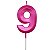 Vela Design Rosa Número 9 - 1 Un - Imagem 1