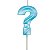 Vela Design Azul Candy Interrogação - 1 Un - Imagem 1