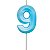 Vela Design Azul Candy Número 9 - 1 Un - Imagem 1