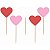 Palito Decorativo Corações Love M - 5 Un - Imagem 1